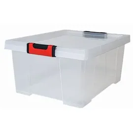 Eda Aufbewahrungsbox 49,4 x 38,8 x 23 cm 1-tlg. Transparent/Schwarz/Rot