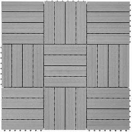 Mendler WPC Bodenfliese Rhone grau 30 x 30 cm 11 St.