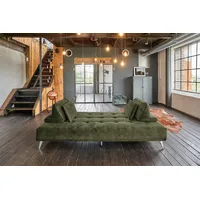KAWOLA Schlafsofa Wiolo Velvet moosgrün