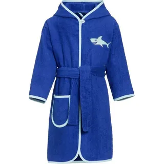 Playshoes Frottee-Bademantel Hai Blau 110/116