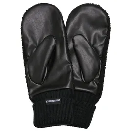 URBAN CLASSICS Sherpa Synthetic Leather Gloves Schwarz S/M