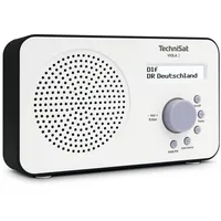 TechniSat VIOLA BT 1 Digitalradio (DAB) (UKW, Digitalradio (DAB), 1,00 W, Favoritenspeicher, Wecktimer, Freisprechfunktion) schwarz|weiß digital1a.shop