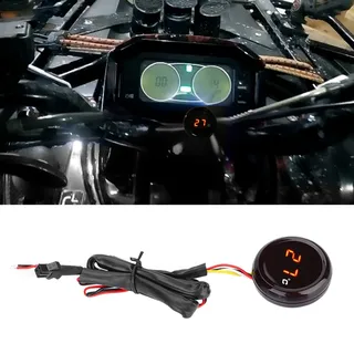 Akozon Motorradthermometer, digitales Thermometer, Wassertemperaturmessgerät für die -Serie (rot)
