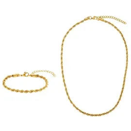 Steel_art Collier Set Caius Gold/Edelstahl