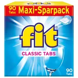 fit Classic Tabs XXL 90 Stück - Geschirrspül-Tabs für Spülmaschinen - Schnelllöseformel, Sauberkeit, Glanz - Glasschutz