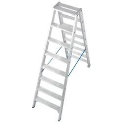 Krause Stufenstehleiter aus Aluminium, mit 2 x 8 Stufen