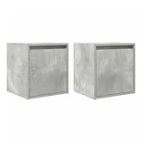 vidaXL Wand-Nachttische 2 Stk. Betongrau 38x34x40 cm