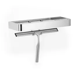 Giese gifix tono Duschkorb mit hoher Reling und Glasabzieher, Accessoires, chrom