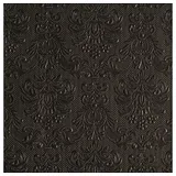 Ambiente Home Ambiente Servietten Lunch / Party 33x33cm Elegance Black Geprägt / embossed