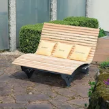 Traumliege Wellenliege Gartenliege Himmelsliege Doppelliege Stahl/Holz