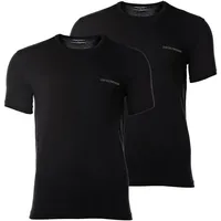 Emporio Armani Herren 2-Pack Crew Neck T-Shirt, schwarz/schwarz, XL