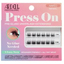 Ardell Press On Pre Glued Underlash Extensions Naked Natural Cluster Lashes Kit Anfängerfreundliches DIY Lash Extension Kit Verschiedene Längen Mini Pack 12 Wimpernbüschel