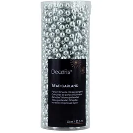 Kaemingk 10m Perlenkette 8mm Perlenband Girlande Weihnachtsbaumdeko Hochzeit Hellblau