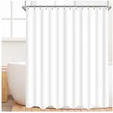 lerores Duschvorhang 120 x 200 cm Reinweiß Antischimmel Textil Wasserabweisend