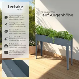 Tectake Hochbeet Calendula 98,5 x 26 x 82,5 cm Dunkelgrau