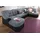 DOMO collection Wohnlandschaft Kunstleder 3-Sitzer Schwarz/Silber