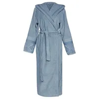 PiP Studio Bademantel Soft Zellige Bathrobe_Blue Grey_UV_UV_XL 1 Bademantel XL, Gürtel, Bademantel Damen und Herren Morgenmantel Frottee grau