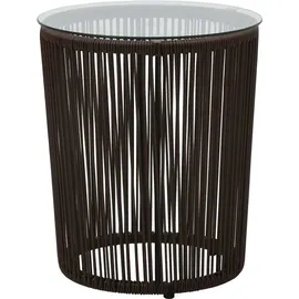 vidaXL Bistro Set mit Kissen PVC Rattan 3-tlg. braun