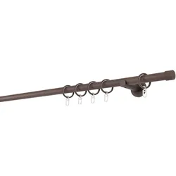 Gardinenstange MYDECO "20mm Cap Wandträger 6,5 cm", braun, L:160cm, Gardinenstangen
