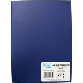 West Design RS261858 1 Skizzenbuch DIN-A4-Format, geheftet, 140 g, matt, Malen, Zeichnen und Schreiben, blau