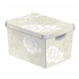 Curver Deco Stockholm L Aufbewahrungsbox mit Deckel Romance