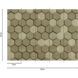 A.S. Création 3D-Tapete Wabenmuster 2 cm x 10 m 1 St Beige 34193