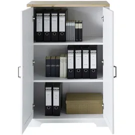 Möbel Boss JUDITH Aktenschrank 86,00 x 38,00 x 127,00 cm weiß