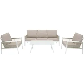Jardi 4-teilige Aluminium-Sofagarnitur weiß