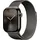 Apple Watch Series 10 GPS + Cellular 46 mm Titangehäuse schiefer Milanaise Armband schiefer S/M