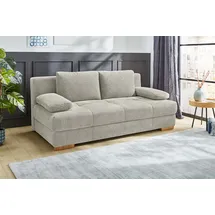 Jockenhöfer Schlafsofa JOCKENHÖFER GRUPPE "Calli, als Dauerschläfer geeignet", braun (braun, beige), B:205cm T:110cm, Korpus: 95% Polyester, 5% Nylon;Kissen: 45% Polyacryl, 24% Viscose, 19% Polyester, Sofas, Schlafsofa, mit Tonnentaschenfederkern+Wellenfederung im
