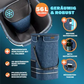 monzana 3in1 Einkaufstrolley blau 0,44 m