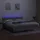 vidaXL Boxspringbett mit Matratze & LED Hellgrau 180x200 cm Stoff