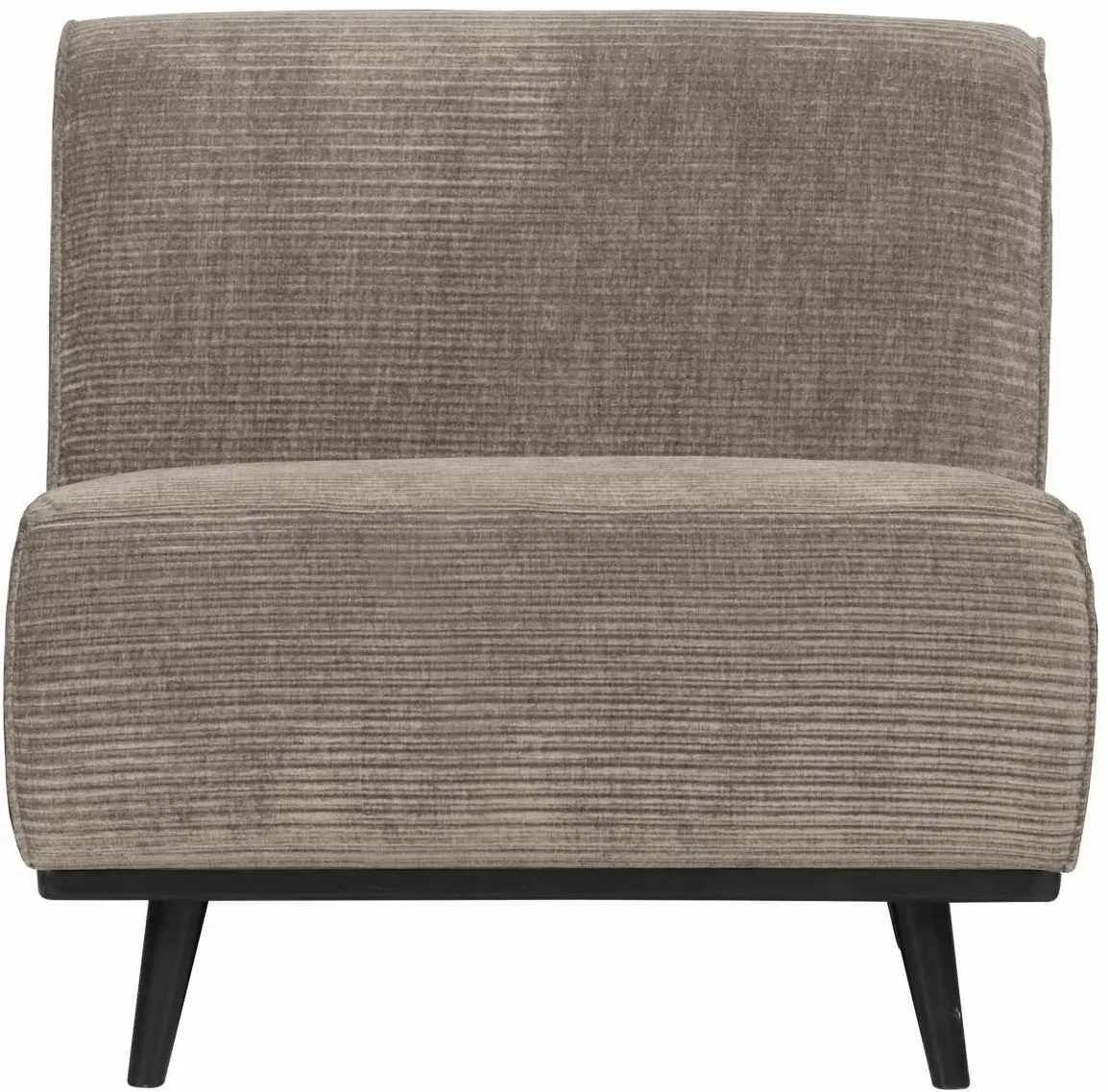 Modulsofa Statement aus Jacquard-Stoff, modern gepolstert, Beige, Birkenholz-Gestell
