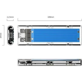 ORICO M.2 NVMe Gehäuse 1 x M.2 USB 3,2 (10 Gbps)