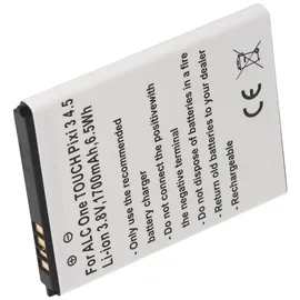 AccuCell Akku passend für Alcatel One Touch Pixi 3 4.5, Li-Ion, 3,8V, 1700mAh, 6,5Wh
