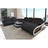 Sofa Dreams Wohnlandschaft Sofa Elegante M XXL Form Stoffsofa Polster Stoff Couch, wahlweise mit Bettfunktion grau