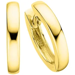 Paar Creolen "Schmuck Geschenk Silber 925 Klappcreole", gold (gelbgoldfarben), ANISTON JEWELRY & WATCHES, Ohrringe, Damen, Silber 925 (Sterlingsilber)