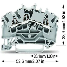 WAGO GmbH& Co. KG Durchgangsklemme 2-Leiter, TS 35 2002-1204
