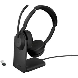 JABRA Evolve2 55 UC Stereo USB Headset schwarz USB-A Ladestation