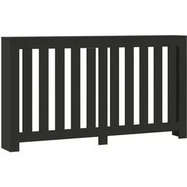 vidaXL Heizkörperverkleidung Schwarz 149x20x82 cm Holzwerkstoff