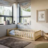 petits-meubles Standbett Maya 80 x 160 cm Kiefer massiv braun