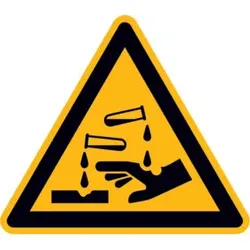 SafetyMarking Warnschild Folie SL 200 mm Warnung vor ätzenden Stoffen