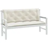 vidaXL Gartenbankauflage 150 x 50 x 7 cm melange creme 2 St.