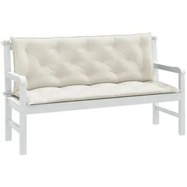 vidaXL Gartenbankauflage 150 x 50 x 7 cm melange creme 2 St.