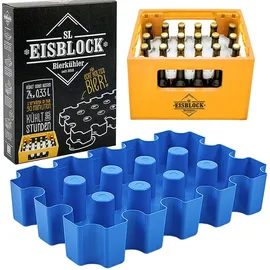 sl-Eisblock Eisblock 24 x 0,33 l Flaschenkühler 34 x 25 x 6 cm Blau