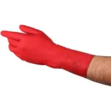 Ansell AlphaTec 87-013 Chemikalienschutz-Handschuhe, Mehrzweck-Arbeitshandschuhe, Chemisch Beständig, Geschicklichkeit und Taktilität, Industrie PSA, Damen Herren, Rot, Größe S (1 Paar)