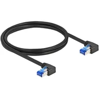 DeLock RJ45 Netzwerkkabel Cat.6A S/FTP rechts gewinkelt 1 m