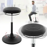 Deskin Hocker 333356, schwarz, höhenverstellbar, bis 120kg 4255704314434 Deskin