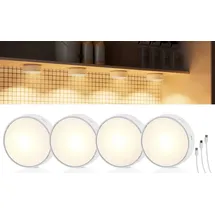 NORTHPOINT LED Akku Schranklichter Unterbauleuchte Spots 4er-Set Akzentbeleuchtung mit Bewegungsmelder