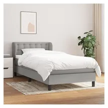 vidaXL Boxspringbett 100 x 200 cm Hellgrau